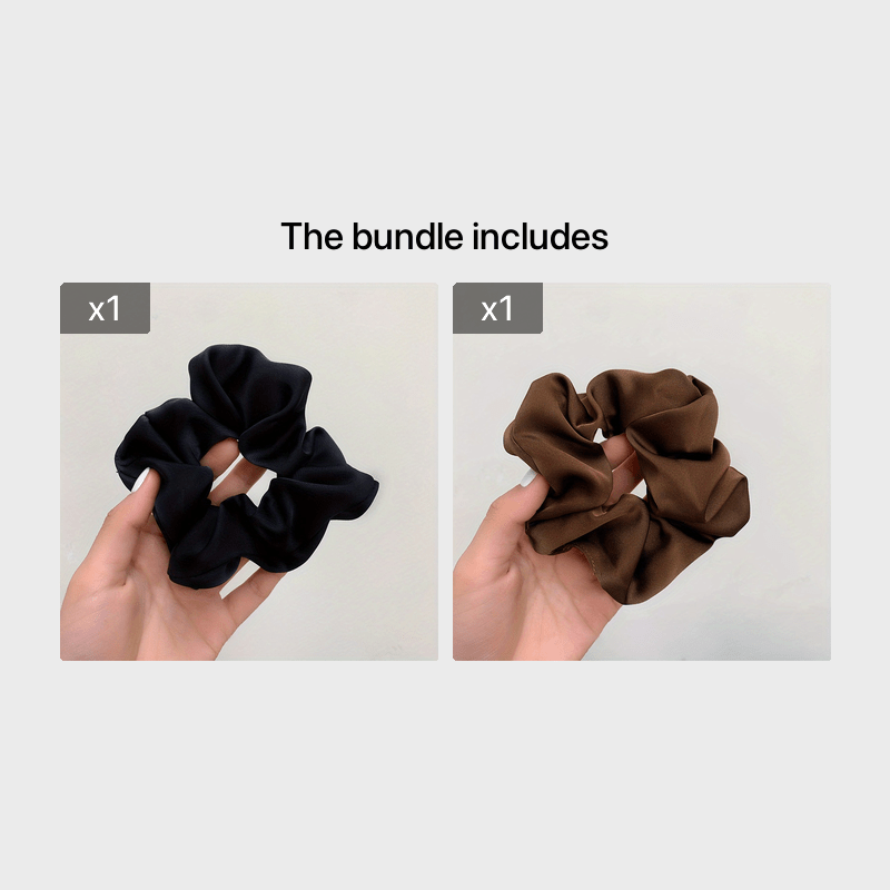 Large Size Solid Hair Ring Polyester Headwear Decorative Hair Accessory