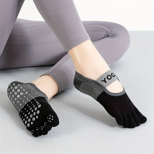 Women's Non-slip Five Toe Yoga Socks Breathable Dance Training Socks