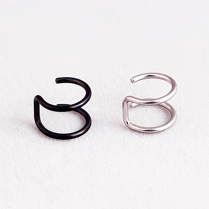 U Shaped Lip Ring Ear Clip Y2K Jewelry For Women & Girls 1 Pc