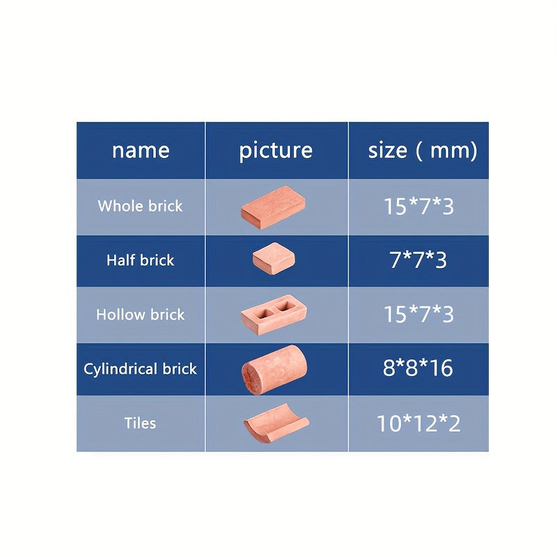 1pc Mini Brick Mold Cement Model Brick Red Pink Small Brick House Building