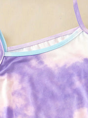 Tie Dye Cami Rompers for Toddler Girls