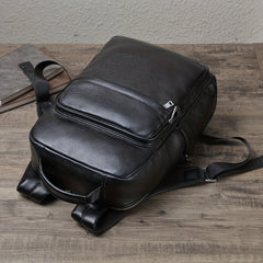 Casual Leather Backpack Large Capacity Outdoor Backpack With USB Charging