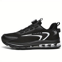 Men's Breathable Lace up Running Shoes with Rotate Button
