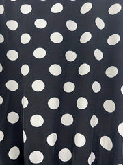  Polka Dot Print Round Neck A line Tank Dress