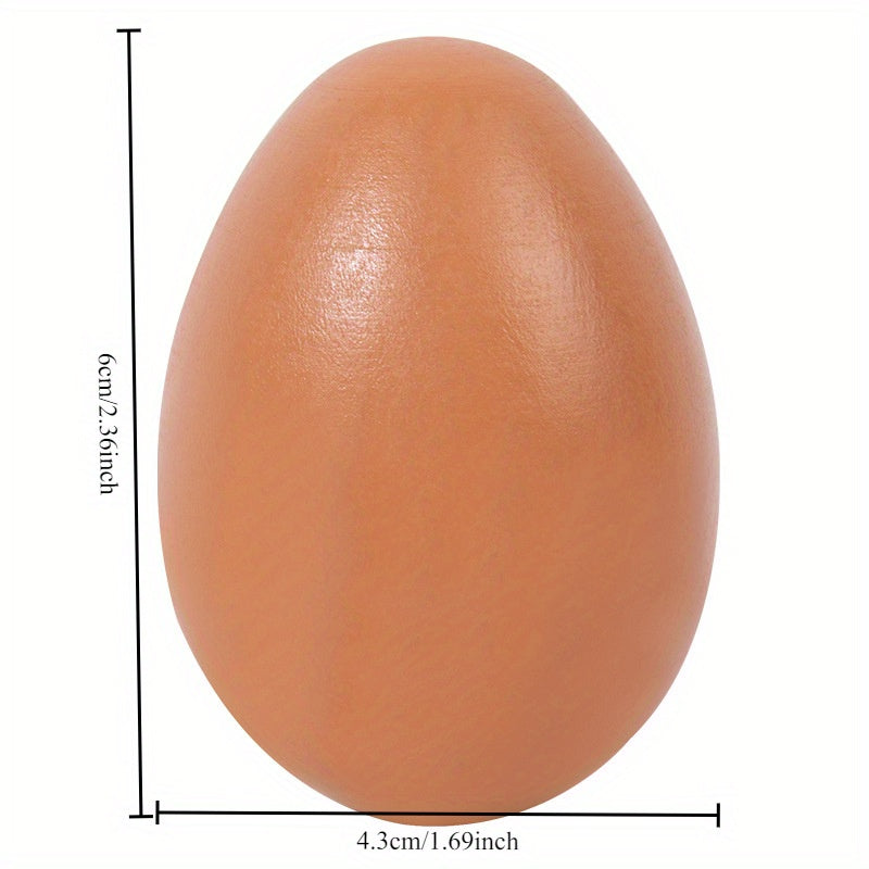 Wooden Simulated Three Eggs Solid Wood Duck Egg Hand Painted Graffiti Easter Egg