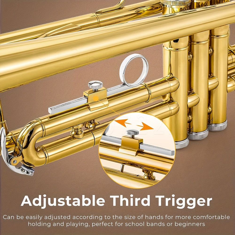 KALUOLIN TR8335 Professional B flat Trumpet Brass Lacquered Instrument