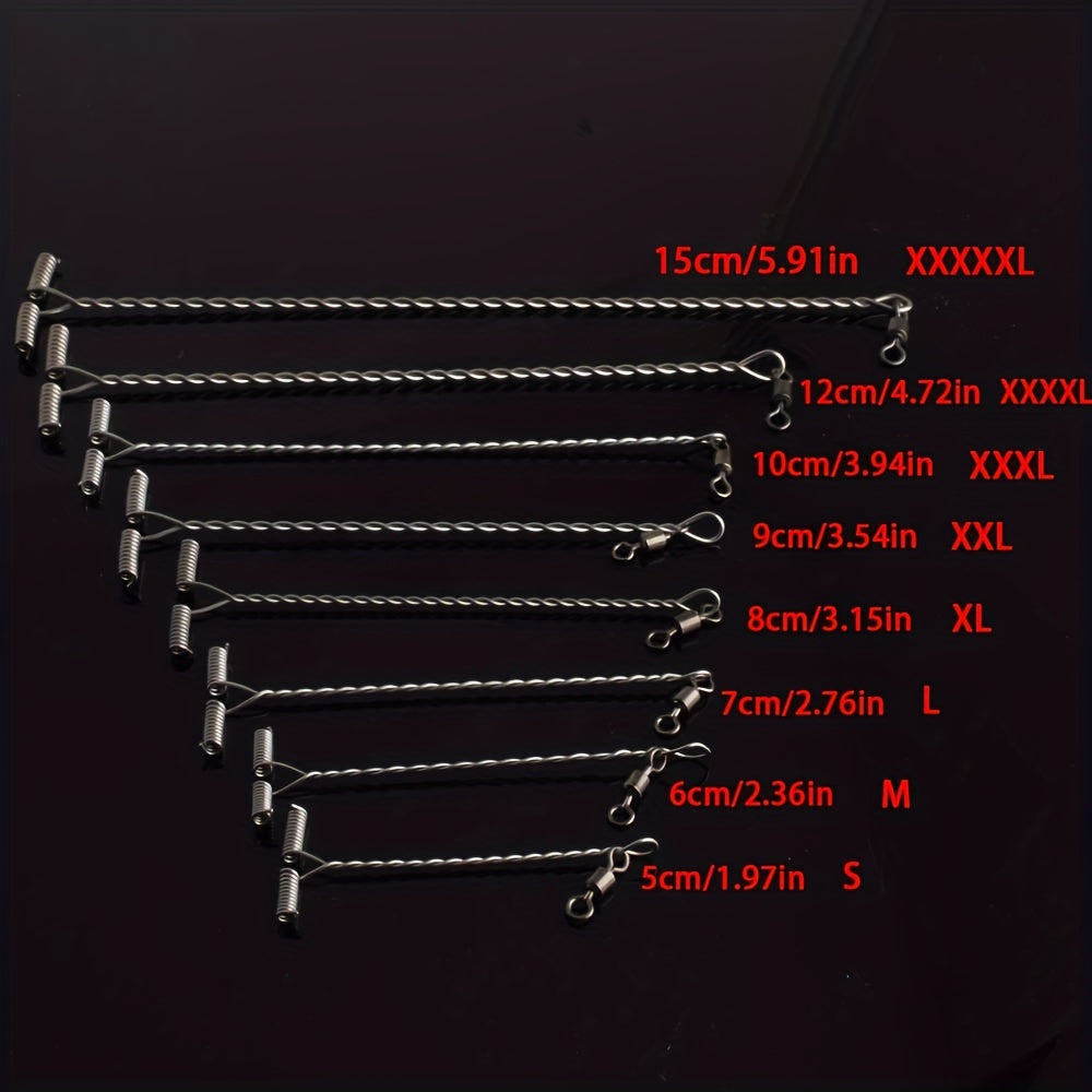 100pcs T Type Anti-tangle Balance Steel Wire Fishing Line Connector