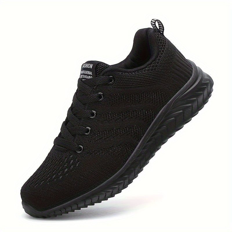 Mesh Flying Woven Running Shoes Lace Up Soft Sole Sports Shoes Women's