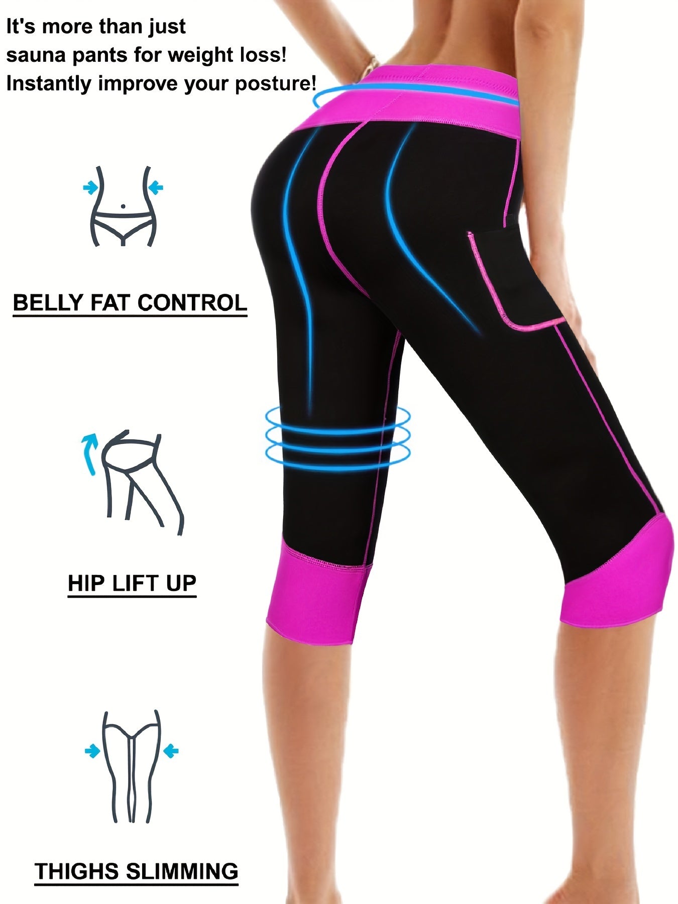 GOTOLY Women Yoga Capris Compression Thermo Pants