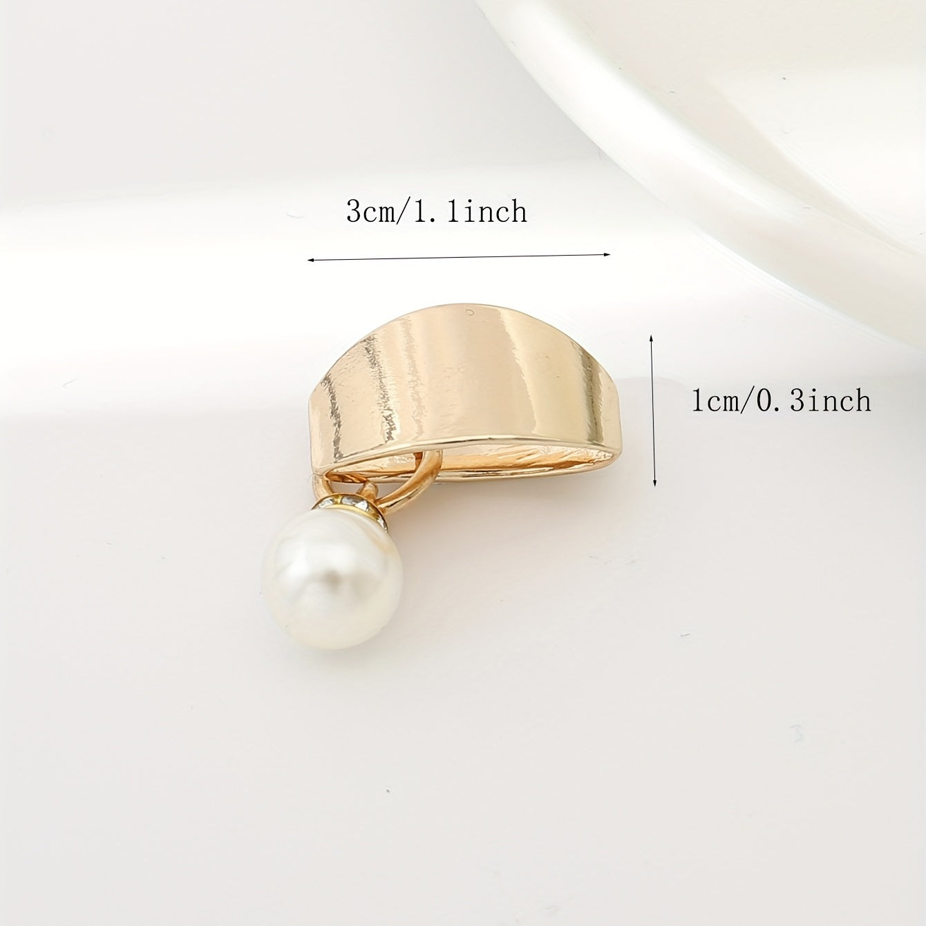 Pearl Pendant Scarf Ring Pin Clip Shawl Fixed Buckle