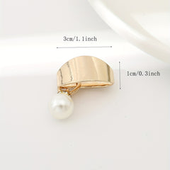 Pearl Pendant Scarf Ring Pin Clip Shawl Fixed Buckle