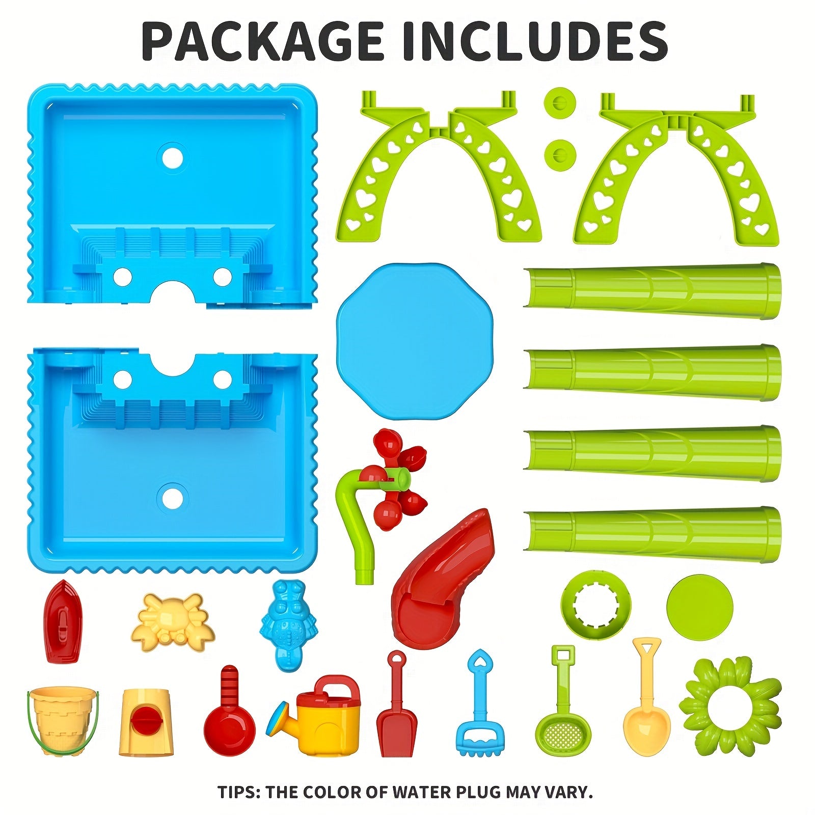 TEMI Kids Beach Toys Activity Sensory Play Table Outdoor Water Activity Tables
