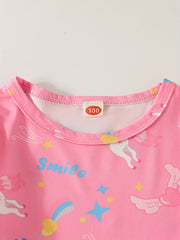 Girls Unicorn Pajamas Set, Perfect for Autumn & Spring