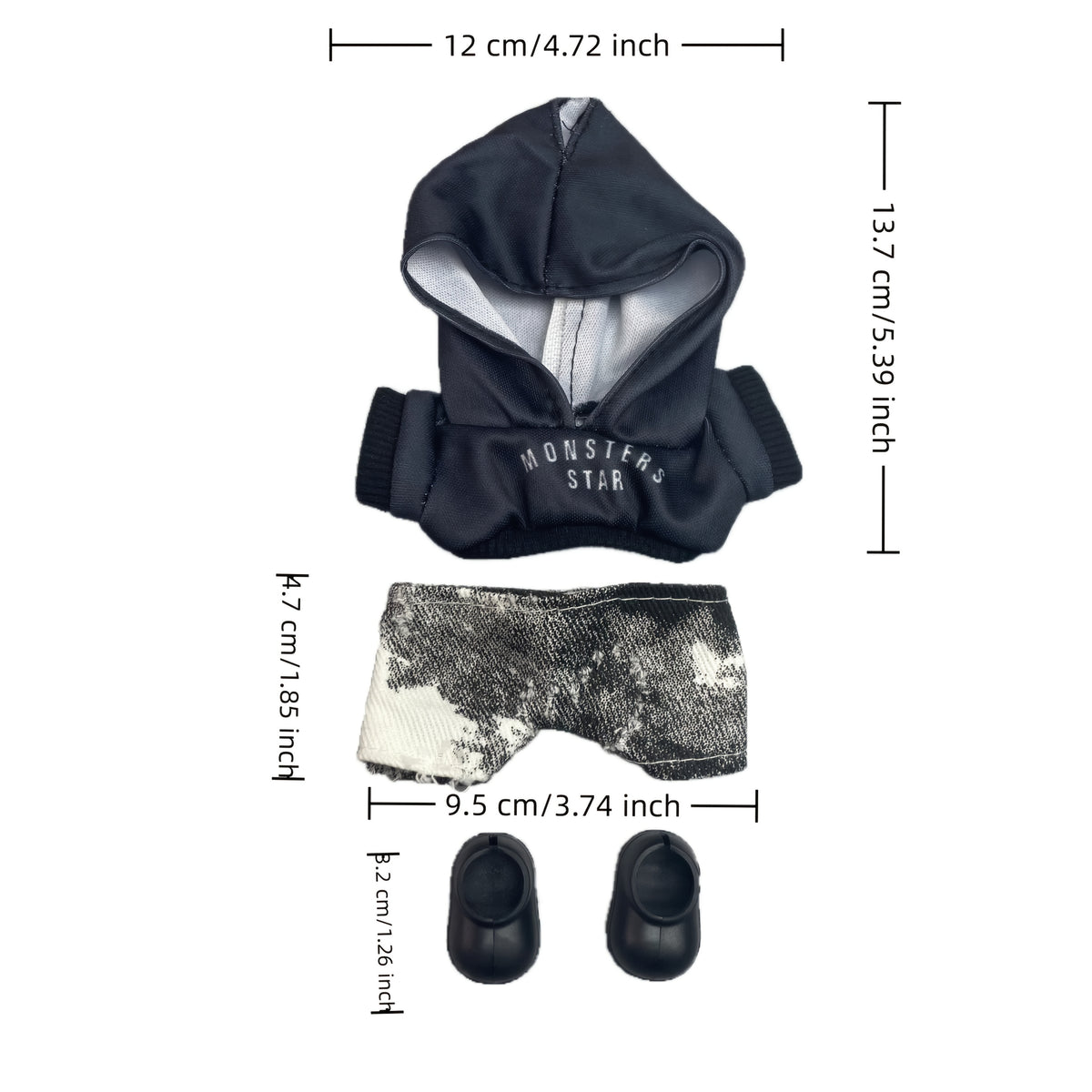 LABUBU Dolls Hoodie & Dyed Jeans - Birthday Gift