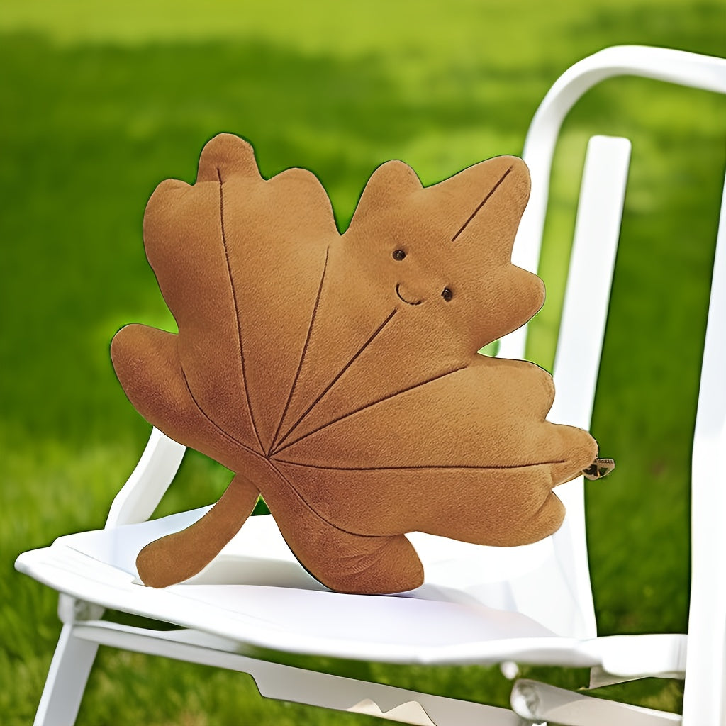 Cartoon Leaves Pattern Throw Pillow for Home Decor