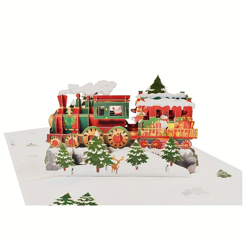 3D Pop up Christmas Card Merry Christmas Handcrafted Greeting Card