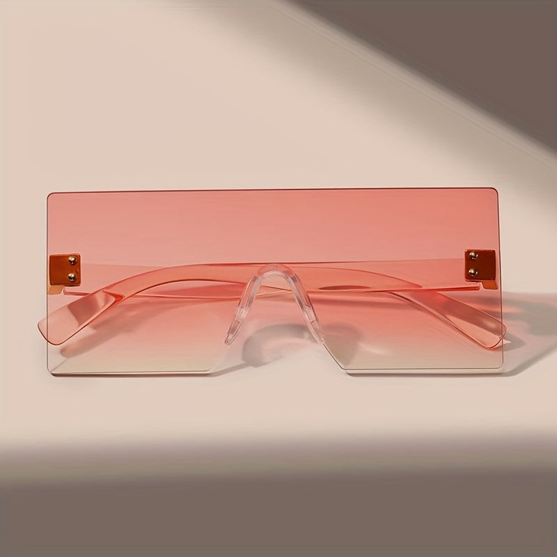 Square Oversized Sunglasses UV400 Sun Shades for Vacation