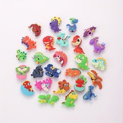 26pcs Dinosaur Shoe Charm Clogs DIY Decoration Soft Rubber Shoe Buckle