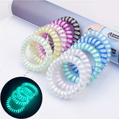 Luminous Spiral Hair Tie Ponytail Holder Hair Accessories