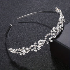 Rhinestone Crown Headband Baroque Bridal Wedding Hair Accessory