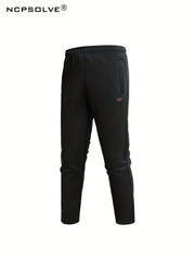 Breathable Men's Sports Suit with Stand Collar and Stretch Pants