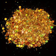 50G Holographic Nail Glitter Sequins Sparkly Laser Flakes Silver Powder Mix