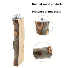4 Pack Wood Bird Perch Parrot Stand Toys Hanging Platform Swing Toy