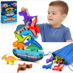 Wooden Dinosaur Stacking Toy for Kids Age 3-5