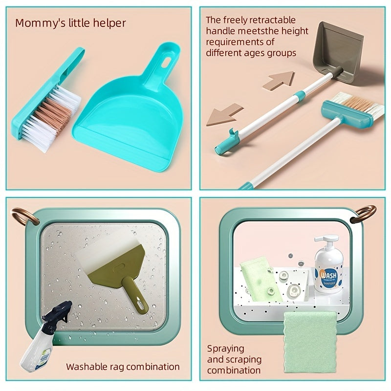 Interactive House Cleaning Pretend Play Set with Storage