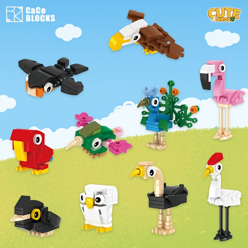 20pcs Insect & Bird Building Blocks Set with Small Animals