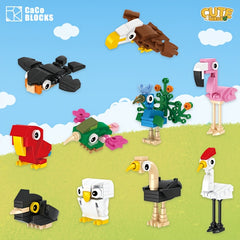 20pcs Insect & Bird Building Blocks Set with Small Animals