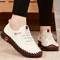 Women's Casual Flat Sneakers Soft Sole Low Top Shoes Comfy Slip On
