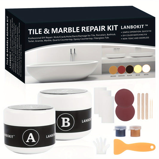 Tile and Granite Repair Kit - Marble/Porcelain/Stone/Quartz Countertop Repair