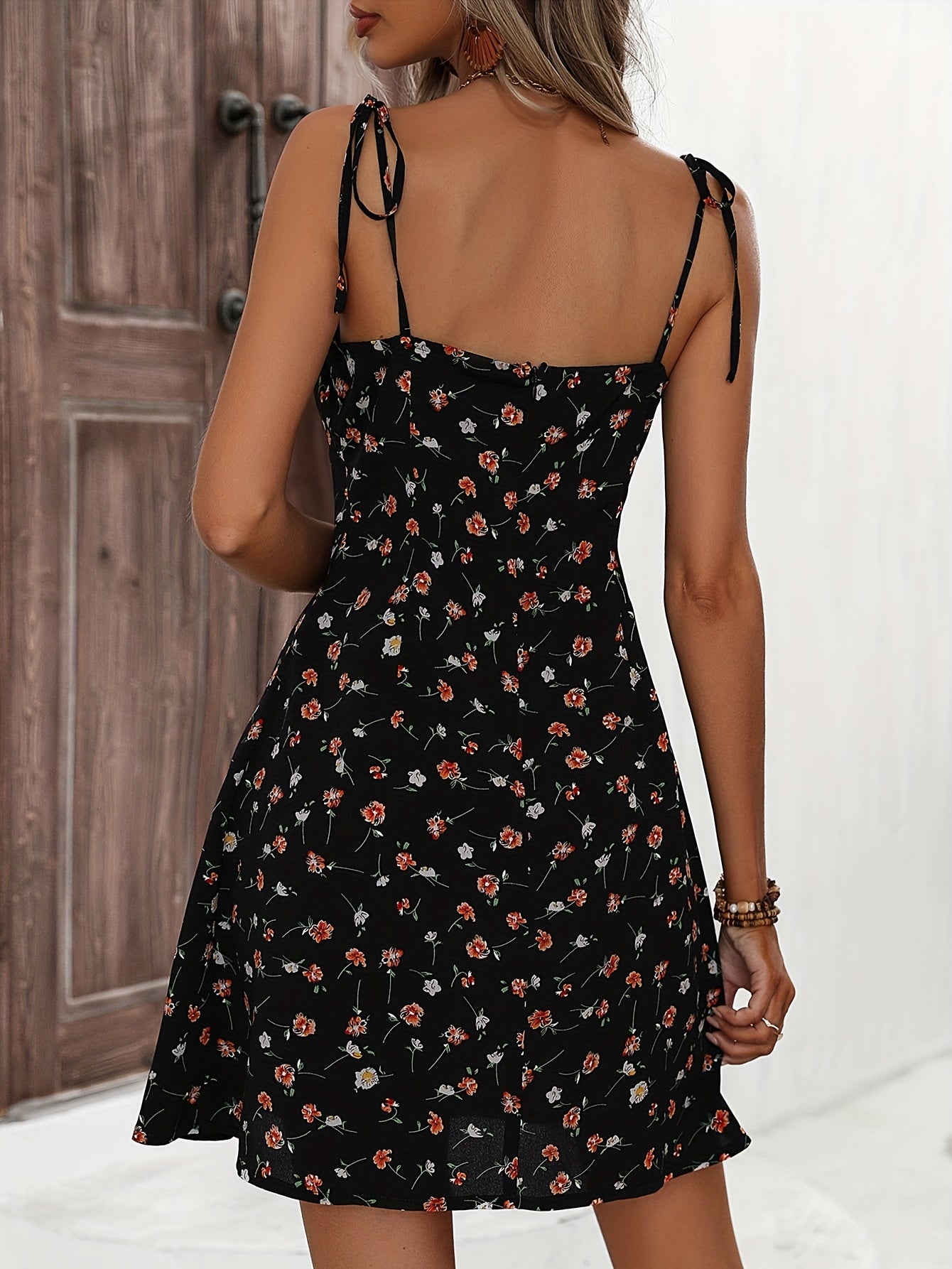 Floral Print Mini Cami Dress for Summer & Spring