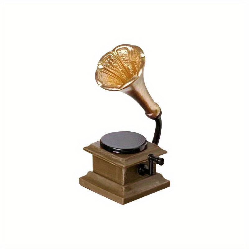 1:12 Retro Phonograph Dollhouse DIY Decor Accessory