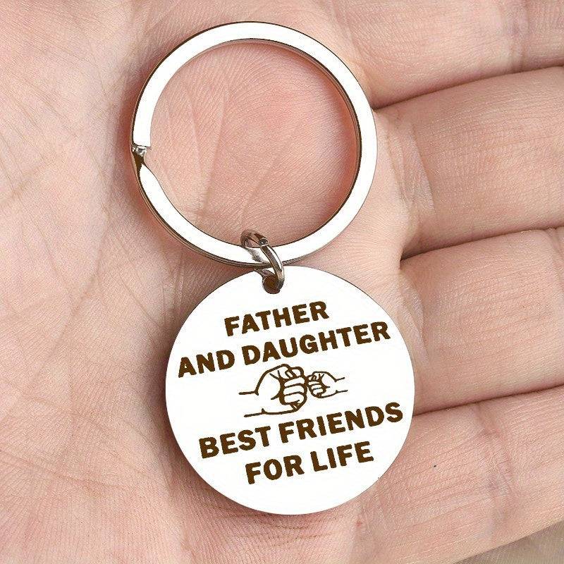 Father Daughter Friends For Life Keychain