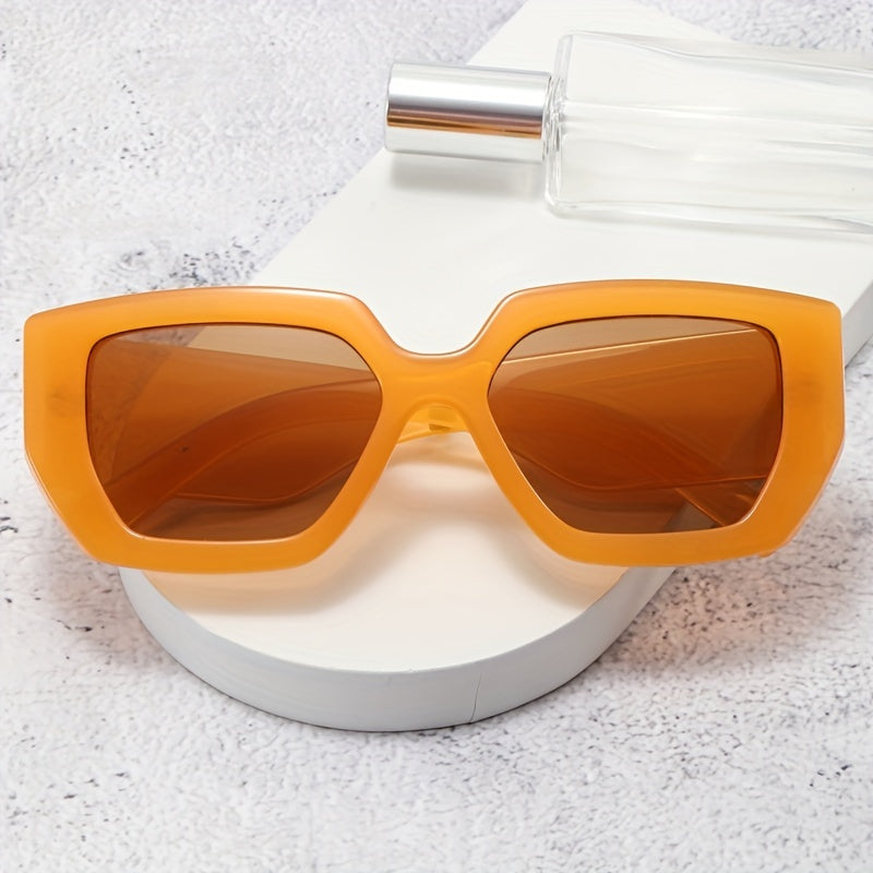 Y2K Jelly Square Sunglasses UV400 Sun Shades for Summer
