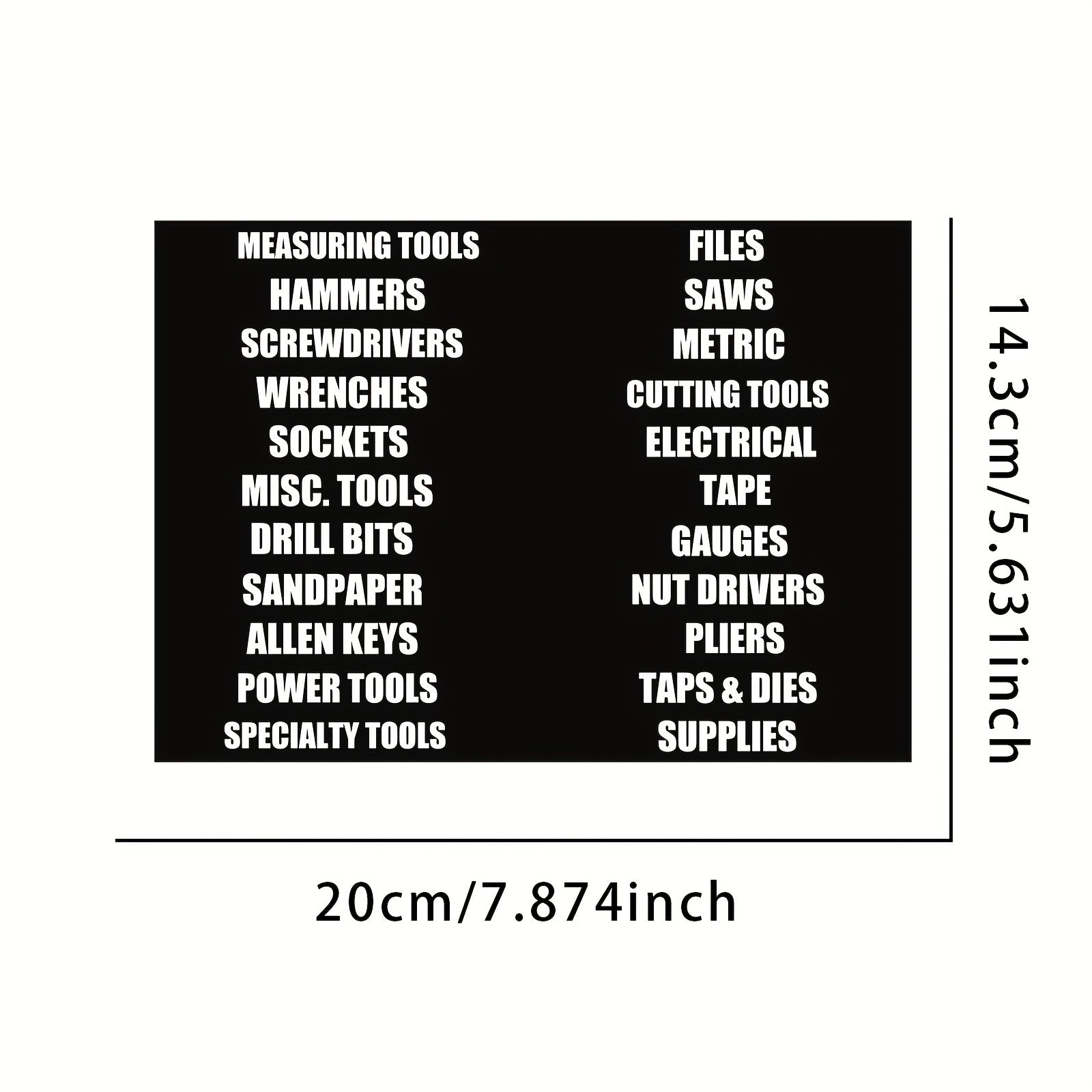 Index Label Office Supplies Identification Toolbox 22PC