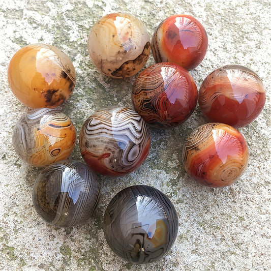 Natural Sardonyx Agate Healing Sphere Reiki Stone