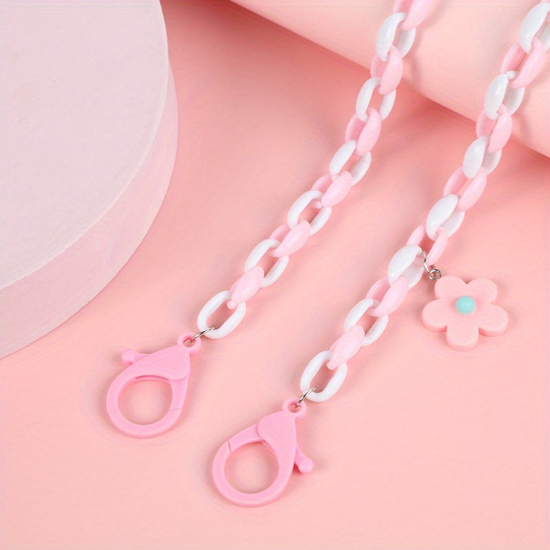 Cartoon Flower Decor Glasses Chain Eyeglasses Lanyard Face Covering Chain
