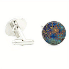 Punk Clockwork Cufflinks For Men Shirt Cufflinks