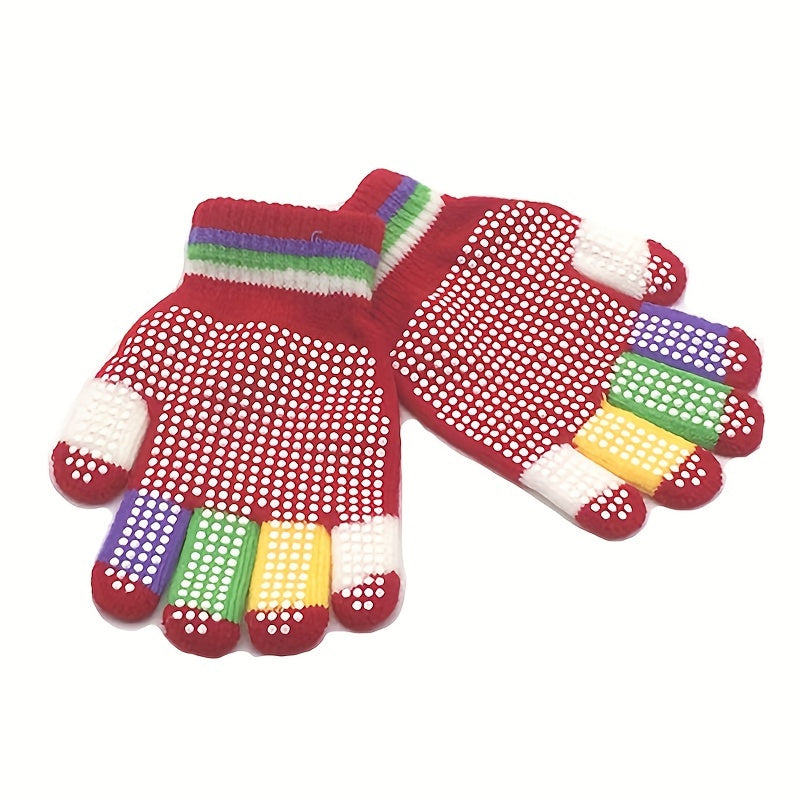 Polka Dot Print Winter Gloves Warm Keeping Gloves