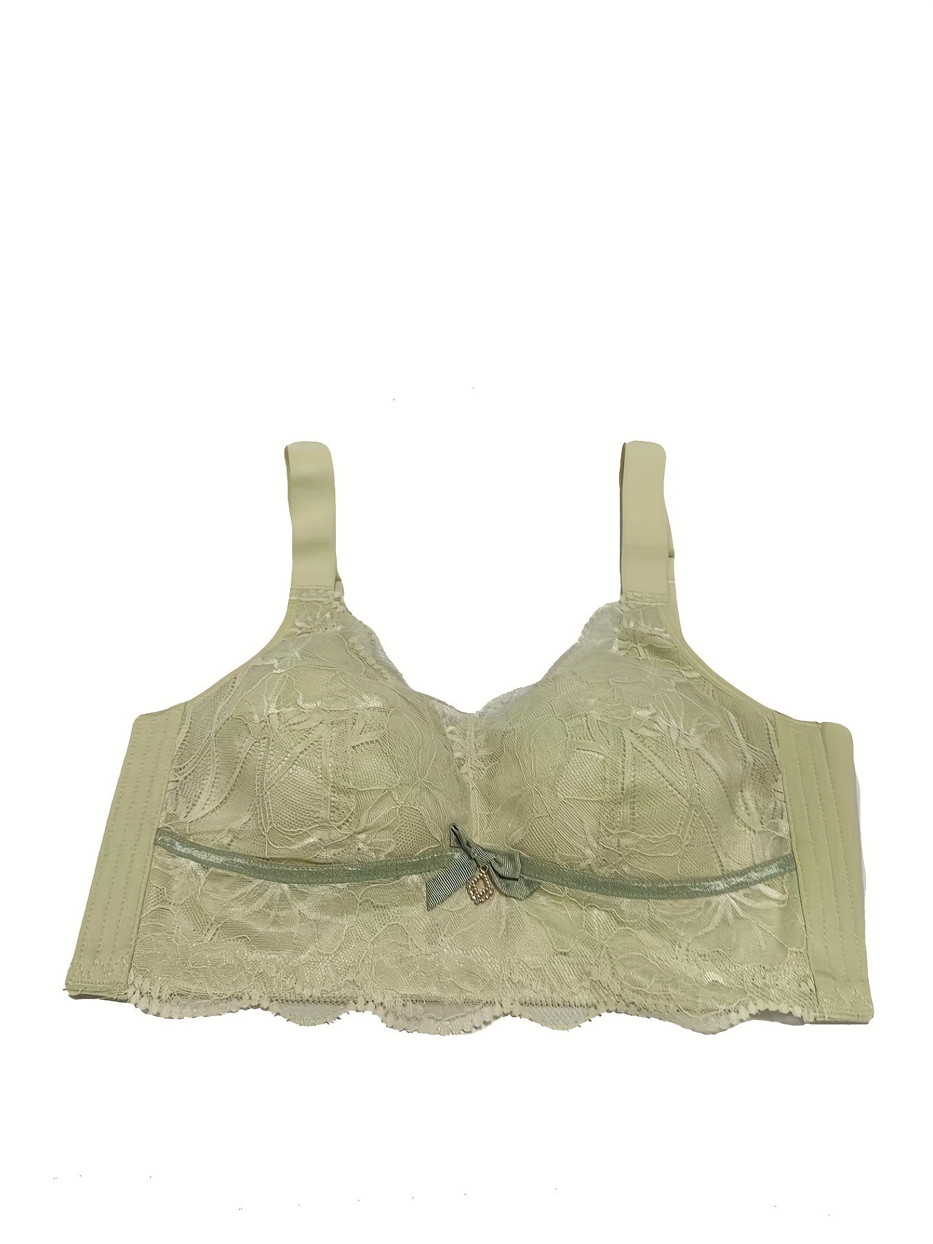 Lace Push Up Bra with Bow Tie - Women's Lingerie
