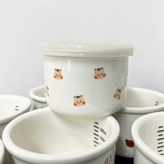 Ceramic Sealed Baby Food Bowl - Portion Control Bowl