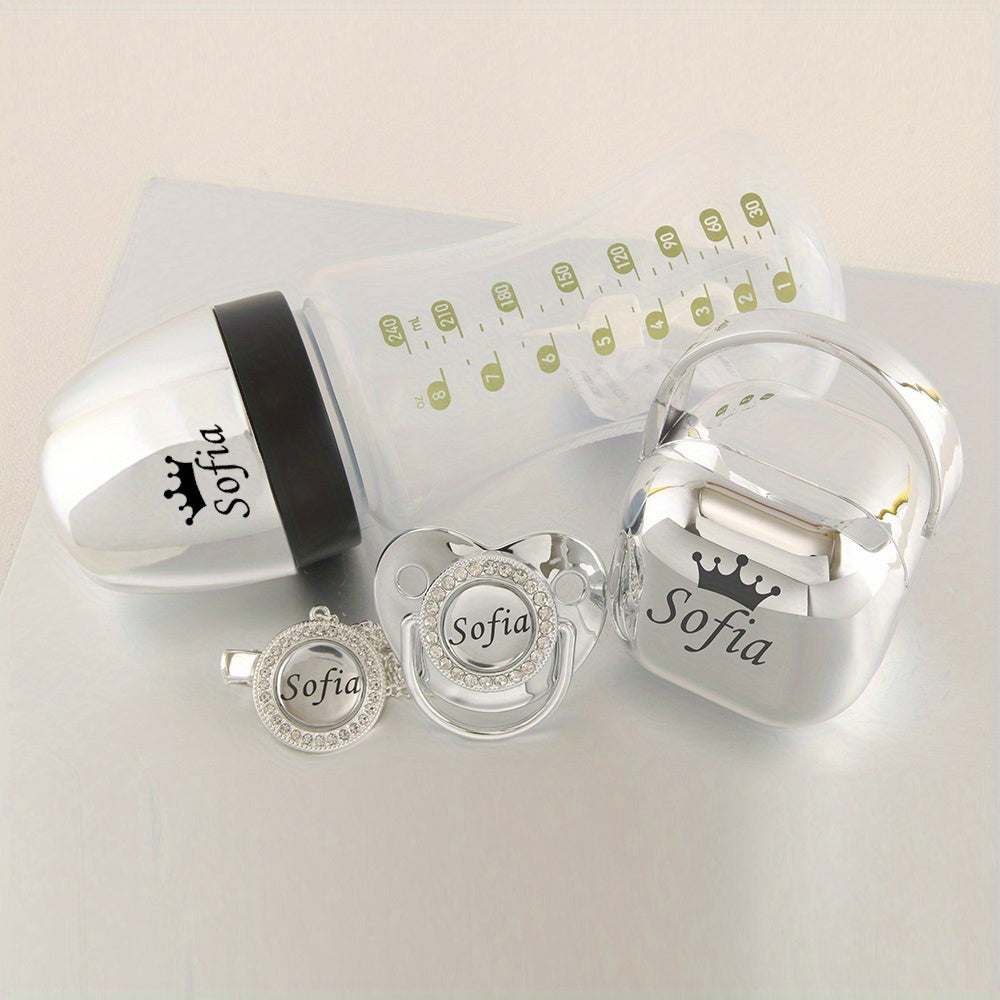 Custom Baby Pacifier Bottle & Storage Set - Personalized Name