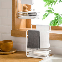 Kitchen Rag Rack Iron Wall Hanging Sponge Storage Rack