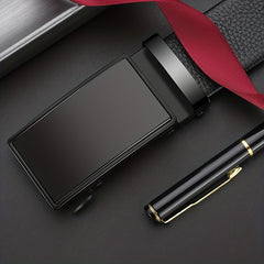Men's PU Leather Belt Automatic Buckle Business Dress Accessory