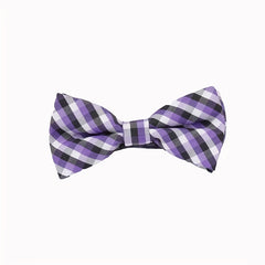 Kids Checkered Striped Bow Tie - Handsome Boys Bow Tie