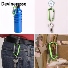 6pcs Carabiner Keychains with D Ring for Camping & Daily Use