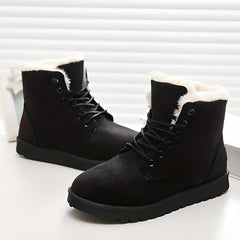 Women's Snow Boots Faux Fur Lining Warm Ankle Boots Mid Calf Boots